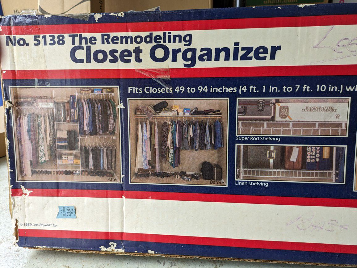 $10 - Closet Organizer - Fits 49 To 94" Closet