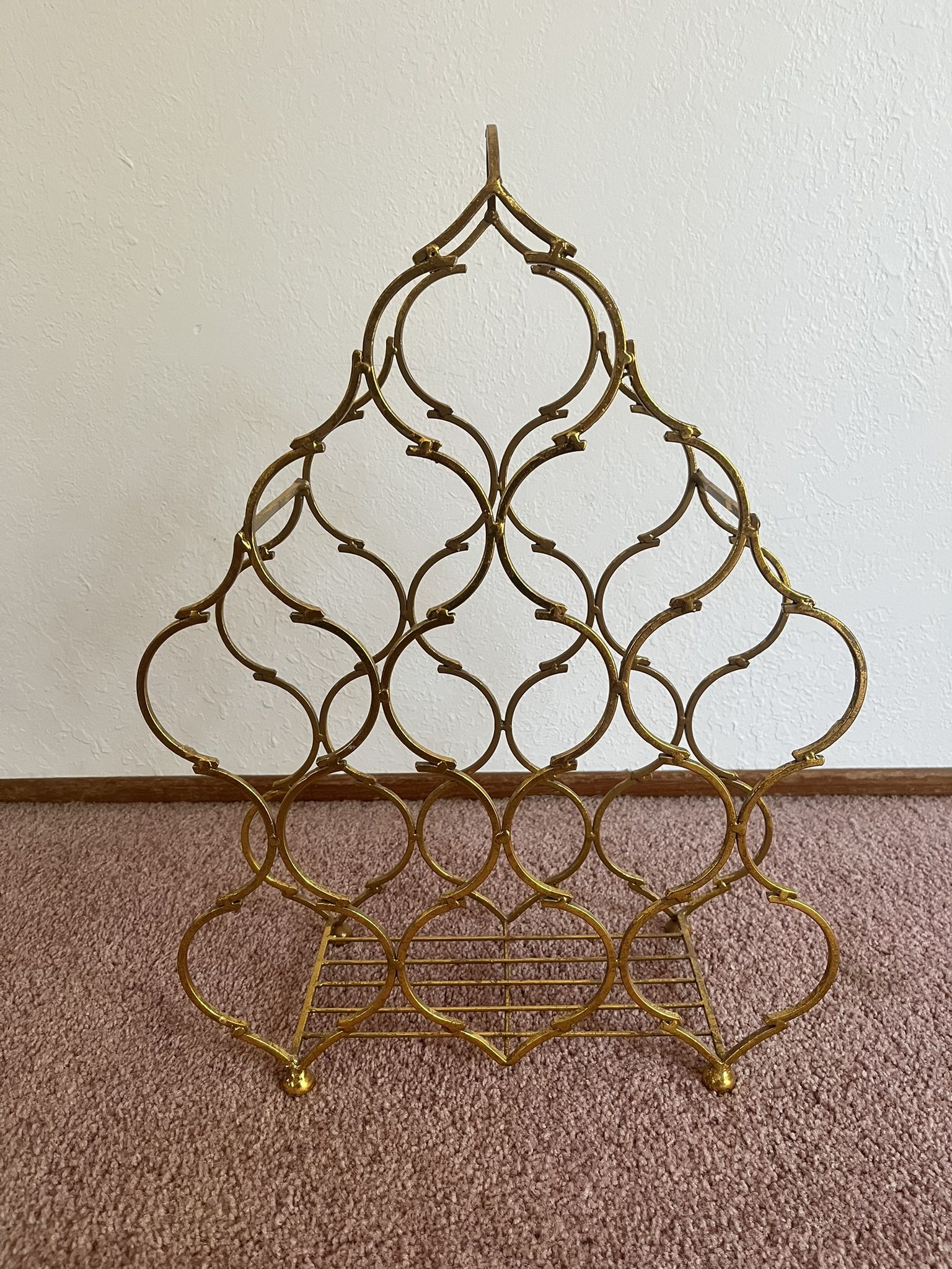 Gold 11 Bottle Wine Rack