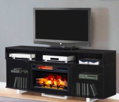 TV Table/ Ent. Center - Sound Bar & Fireplace