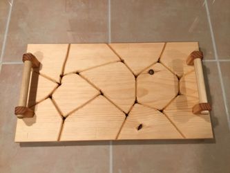 Serving Coffee Snack Tray Platter Handmade Wooden Farmhouse Rustic Country Decor