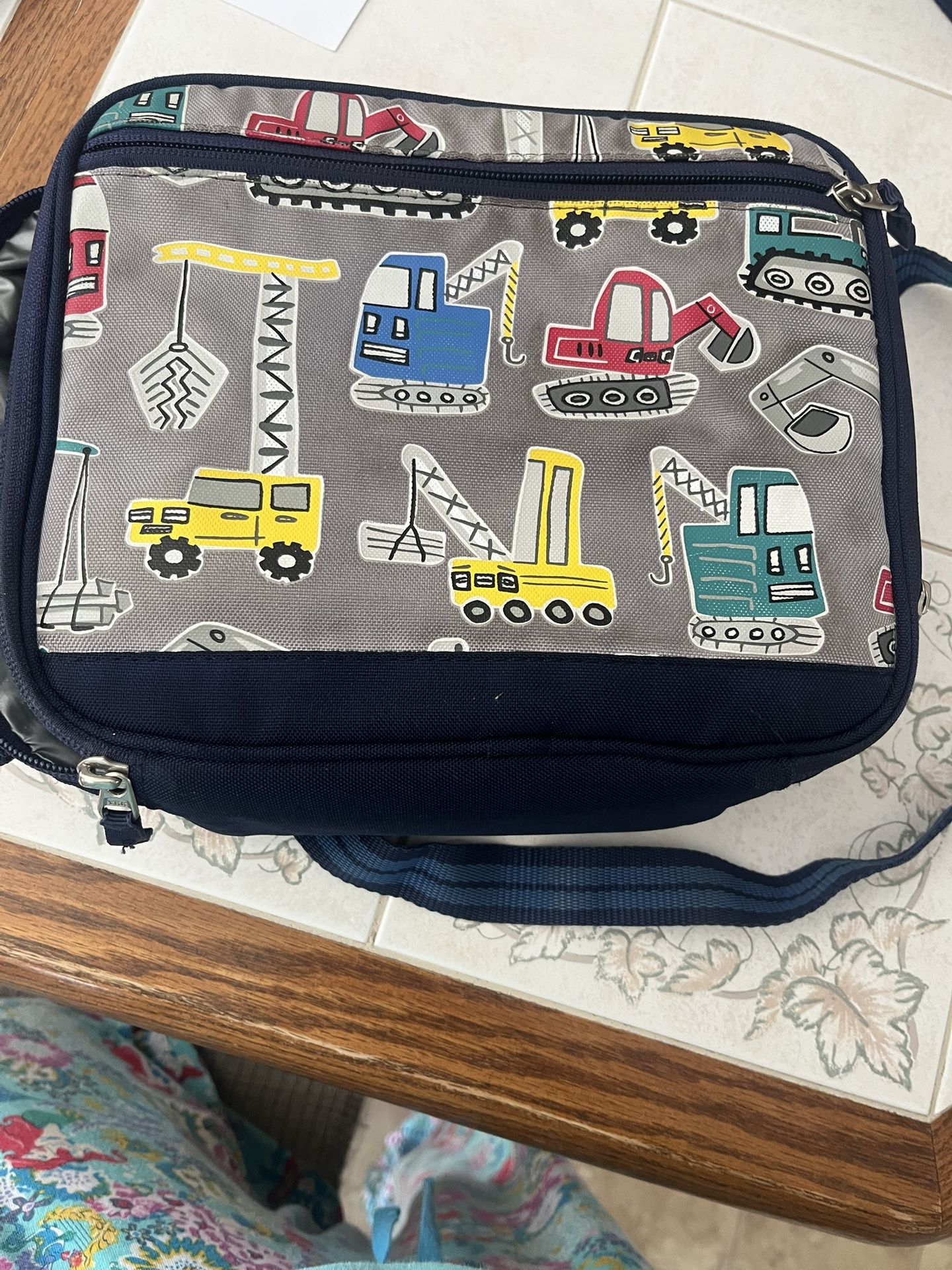 Construction site pottery barn kids lunchbox