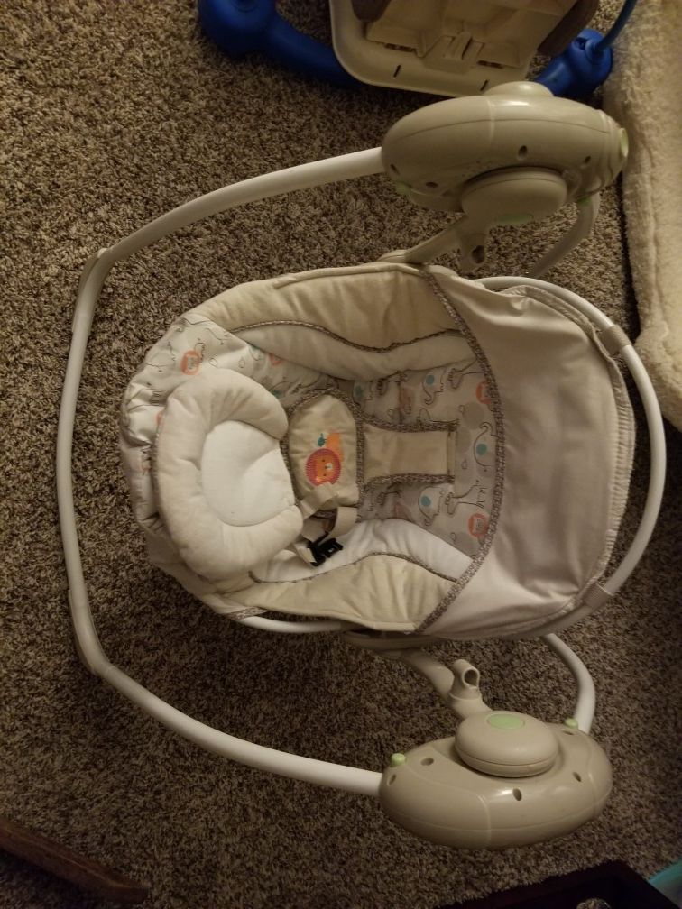 Baby swing, walker and booster seat