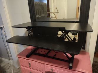 FlexiSpot 40"W Electric Adjustable Standing Desk Converter, Black