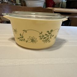 Vintage  Pyrex # 473 Shenandoah  Pattern Casserole Dish 