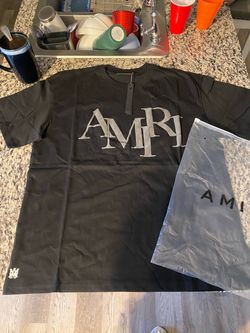 AMIRI Black Stencil Logo Graphic Tee