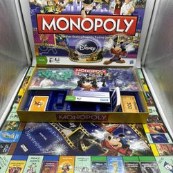 Monopoly Disney Edition Board Game 2009 Complete W/ Golden Tinker Bell Pewter