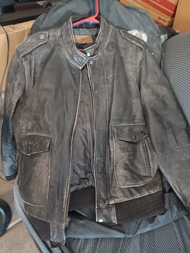 Old Navy Brown Leather Jacket