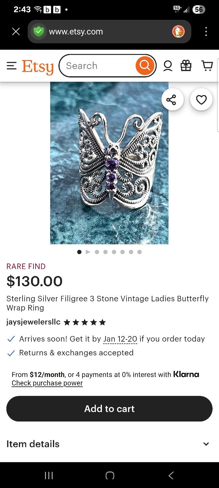 Sterling Silver Filigree 3 Stone Vintage