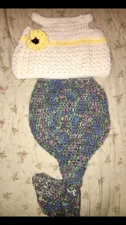 Baby girl 0-6 months mermaid outfit