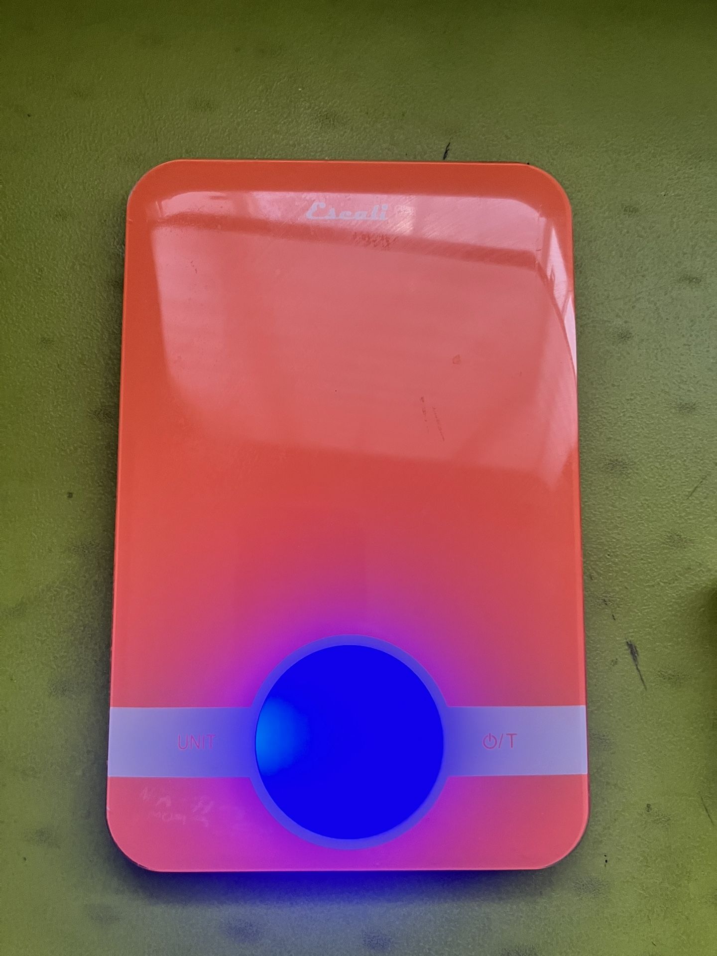 Used Food Scale, Orange Color, Hard Plastic