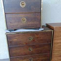 Vintage Dresser And Night Stand 2pc Set
