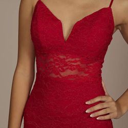 Davids Bridal Red Dress - Prom, Homecoming, Party