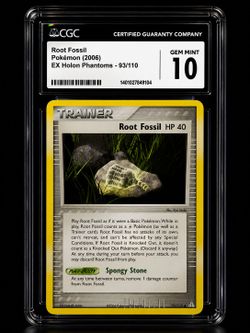 POKEMON CARD ROOT FOSSIL EX HOLON PHANTOMS 2006 - CGC 10