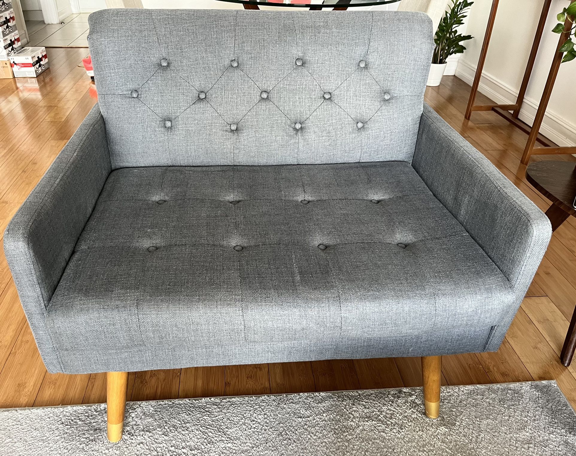 Mid Century Modern Loveseat Chair Extended Size 