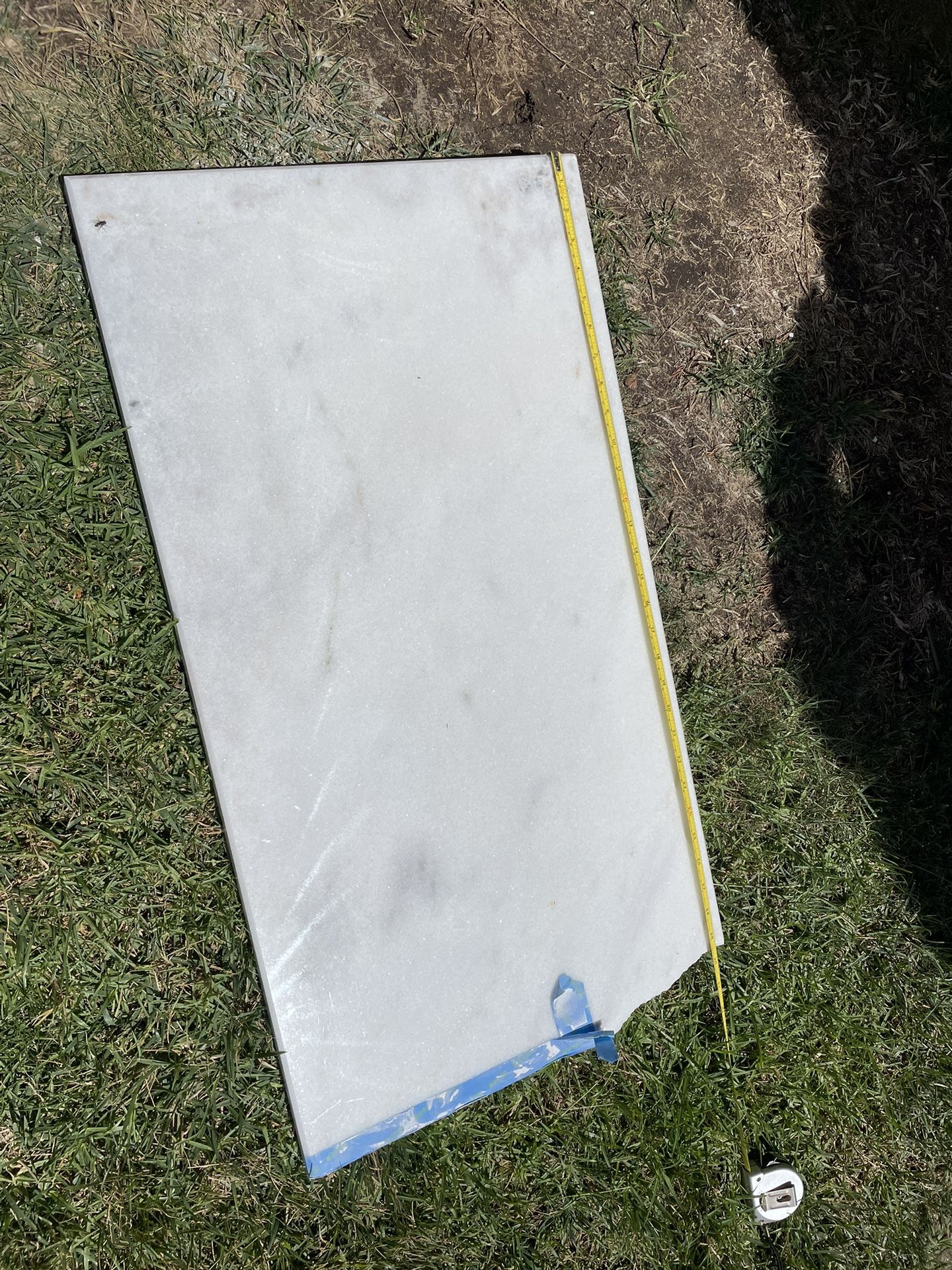 Carrara Marble For Shower Bench Top 17x29in Left