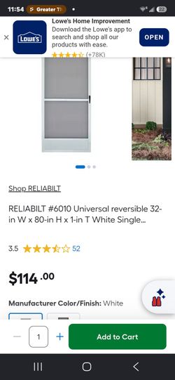 Screen door hinged 32-in