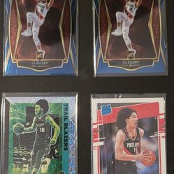 CJ Elleby 4 Basketball Rookie Trading Card Bundle