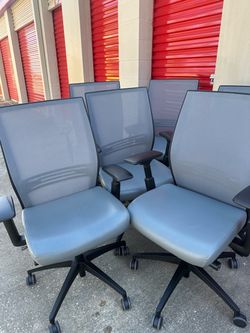 (6) SIT ON IT SEATING  AMPLIFY HIGH BACK TASK ENHANCE CHAIRS (FOR SMALL OFFICE) ADJUSTABLE HEIGHT/ARMREST ERGONOMICS