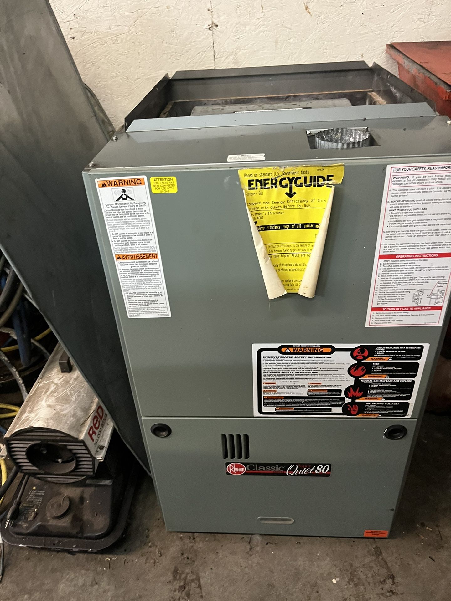 Rheem Classic quiet 80 Furnace for Sale in Snohomish, WA