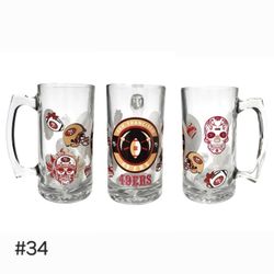 San Francisco 49ers NFL Custom Beer Mug Glass 27oz Football