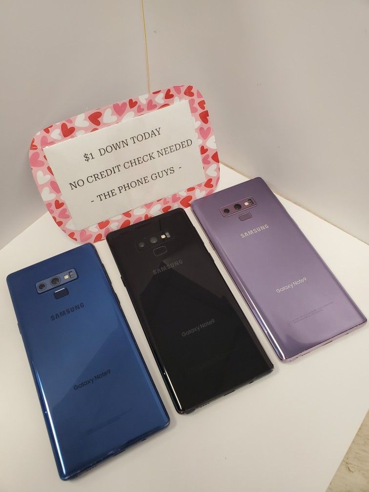 Samsung Galaxy Note 9 - $1 DOWN TODAY, NO CREDIT NEEDED