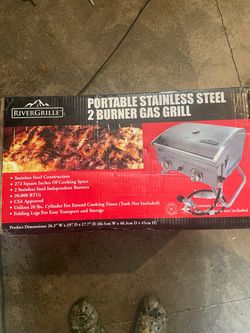 Portable stainless steel gas grill