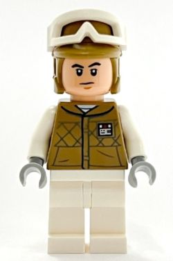 SW1187 Hoth Rebel Trooper Dark Tan Uniform and Helmet, White Legs