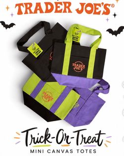 Trader Joe’s mini tote bags.