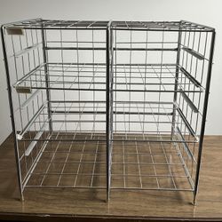 Chrome, Metal Desk Storage