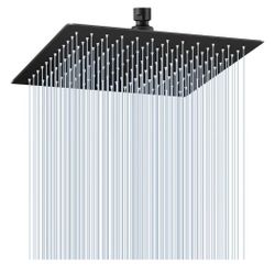 12 inch Matte Black Rain Shower Head