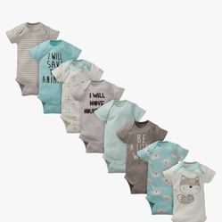 Gerber Unisex Baby 8pack Short Sleeve Onesies