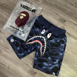 Navy Blue Bape Shorts