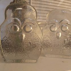 Pair Of Joel Philip Meyers c.1960s Blenko Owl Bookends