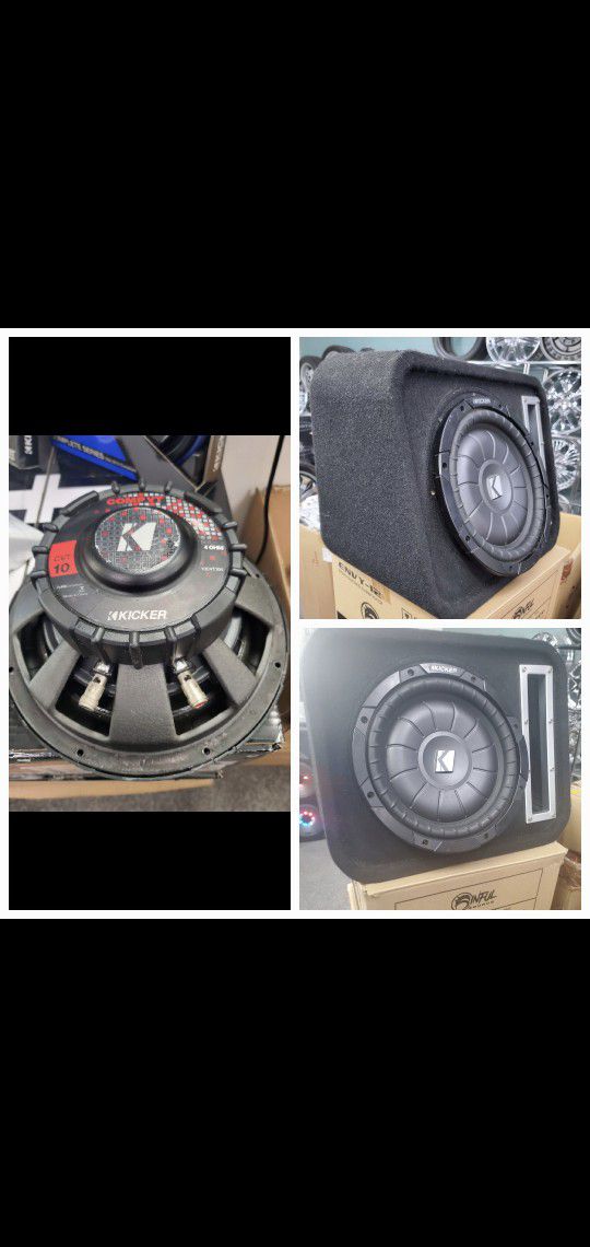 EXCELLENT CONDITION USED 10INCH SUB BY KICKER COMP/SMALL PORTED BOX $85