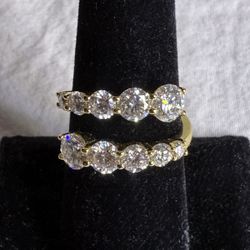 Moissanite Diamonds Adjustable Ring