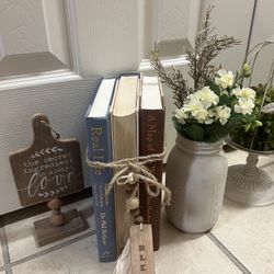 Book Bundle Tied With Beads And Blessed Accent 