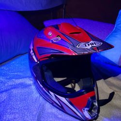 Dirt bike Helmet, Large, Red.