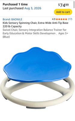 Kids sensory spinning chair