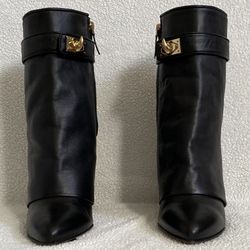 Givenchy Shark Lock Ankle Boots – Black Calfskin Leather 💰 $900(or best offer)