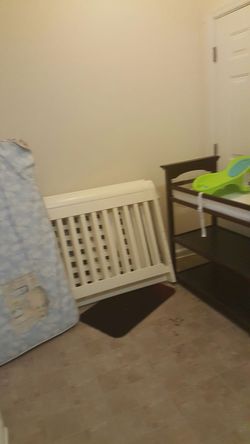 crib and changing table