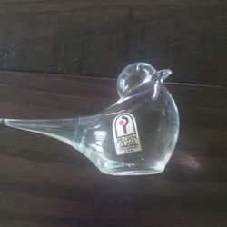 VINTAGE CLEAR PILGRIM GLASS - HAND MADE 