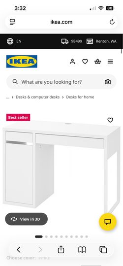 LIKE NEW: White ikea desk!