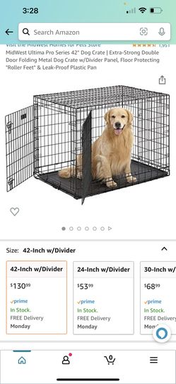 42 Inch Metal Dog Cage With Double Doors And Divider For 80