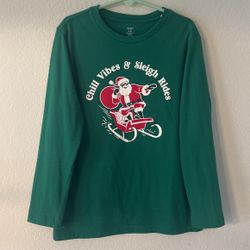 Holiday Chill Vibes & Sleigh Rides Kids Long Sleeve- Size 8