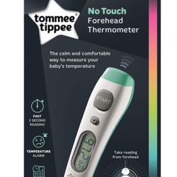 Tommee Tippee Digital No Touch Forehead Thermometer for Baby | Fast 2 Second Results | Fever Indicator | Memory Function