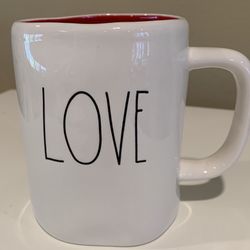 Rae Dunn Artisan Collection LL LOVE Mug Red Interior ~3 Available ~