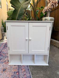 White Wood Wall Cabinet