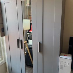 Sleek Large Wardrobe with Mirror