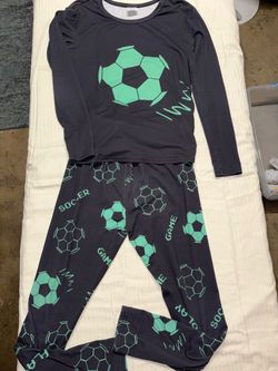 Kids Soccer Print Pajama Set size 12