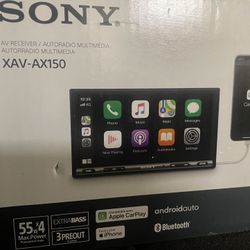 Sony XAV-AX150 - Apple CarPlay/Android Auto Digital Receiver - 7" High Resolution Touch Screen Display - Double-DIN In-Dash Unit - 55 Watts x 4